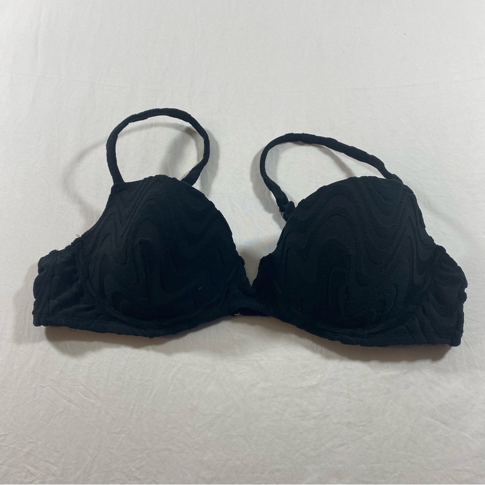 Bikini Bra Top Padded Black Swimsuit top bra large woman’s NWOT